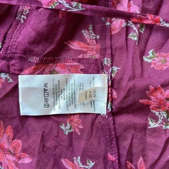 Free People Amanda Ruffle Floral Wrap Top in Sultry Combo Sz XS - Picture 8 of 10